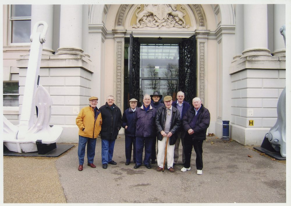 Terry Bloomfield on an outing to the national maritime Museum with some of the Geezer