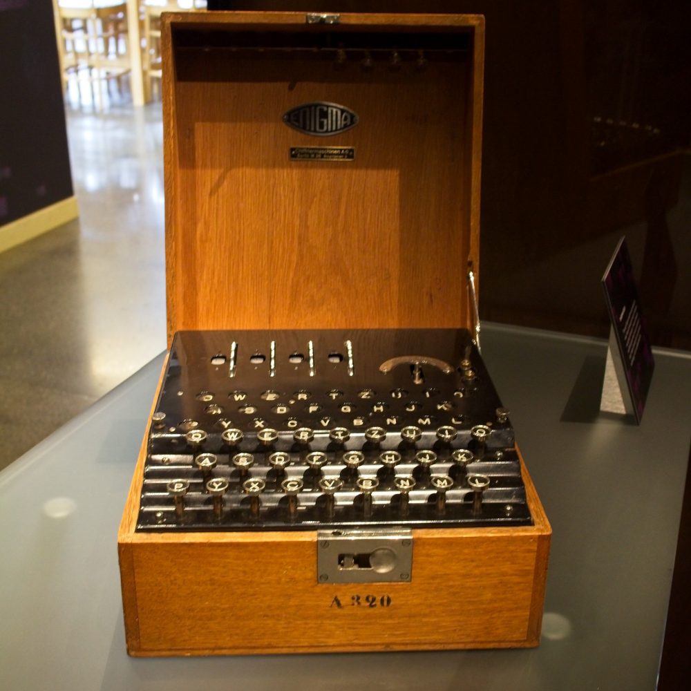Early Enigma machine produced for banks. Bought by British security services in 1926