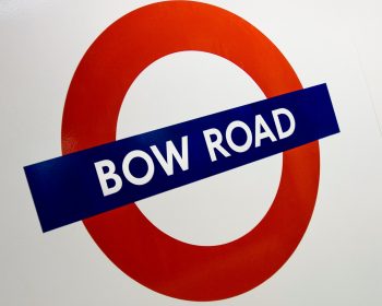 Bow Road Underground sign