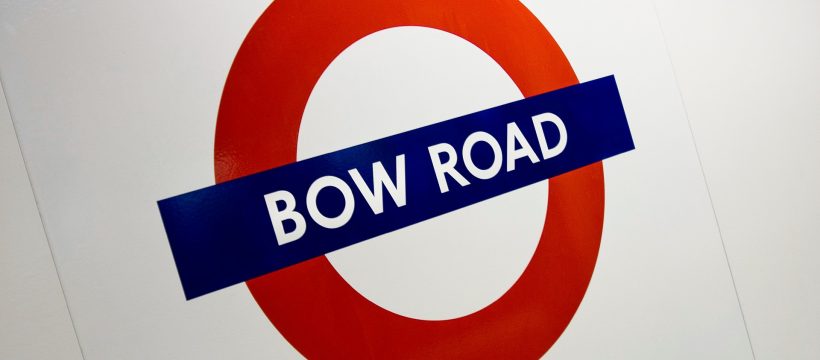 Bow Road Underground sign