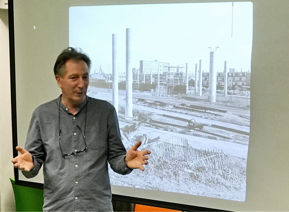 Mike Seabourne at the launch of his book: The Isle of Dogs, before the big money.