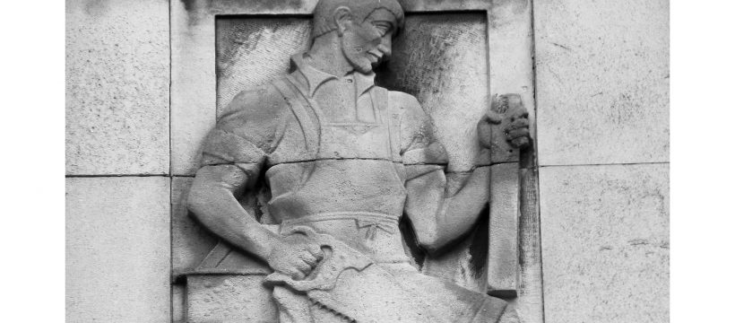 Reliefs around Poplar Town Hall by David Evans