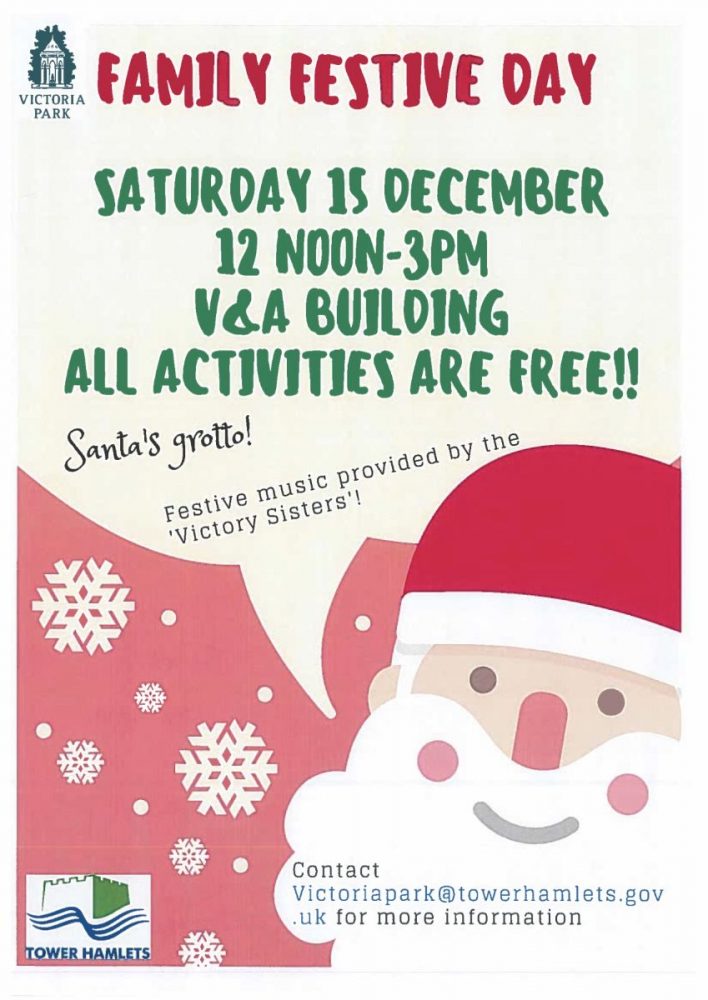 Family Festive Day, Victoria Park 15th Dec