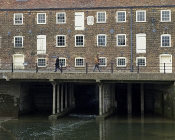 Three Mills tide stream. River Lea.