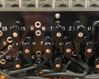 The plugboard on an Enigma Machine