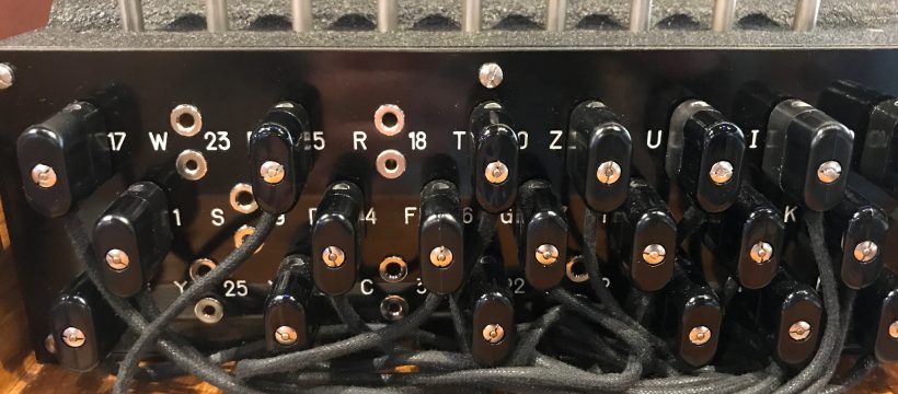 The plugboard on an Enigma Machine