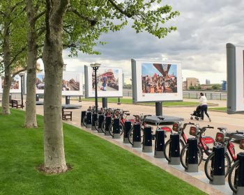 Streets of the world - outdoor exhibition at Canary Wharf of photos by Jeroen Swolfs
