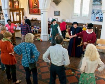 Learning the dance for Tudor Sights and Sounds at Bow Church