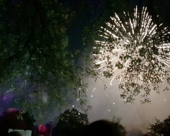 Fireworks in Victoria Park, in London's East End