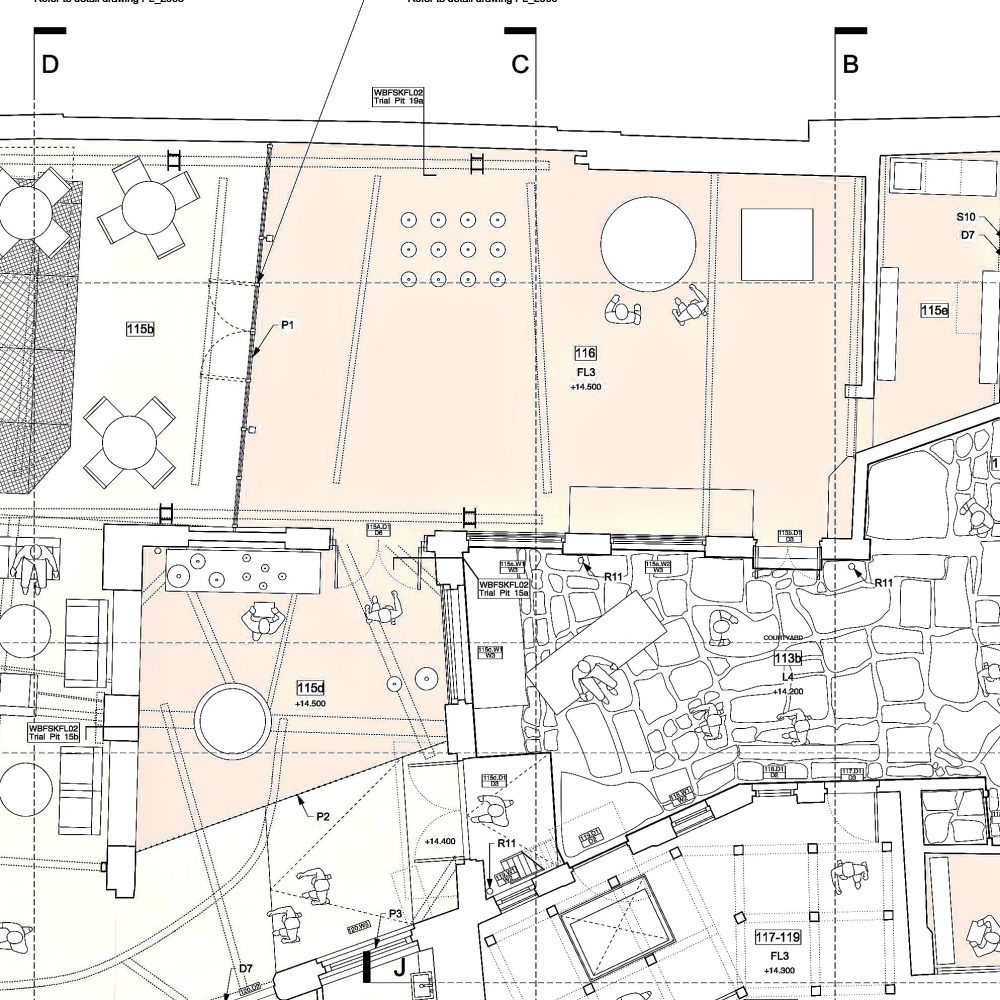 Detail from a plan of the ground floor of the Whitechapel Bell Foundry from the council's website, dated 3rd Jan 2019