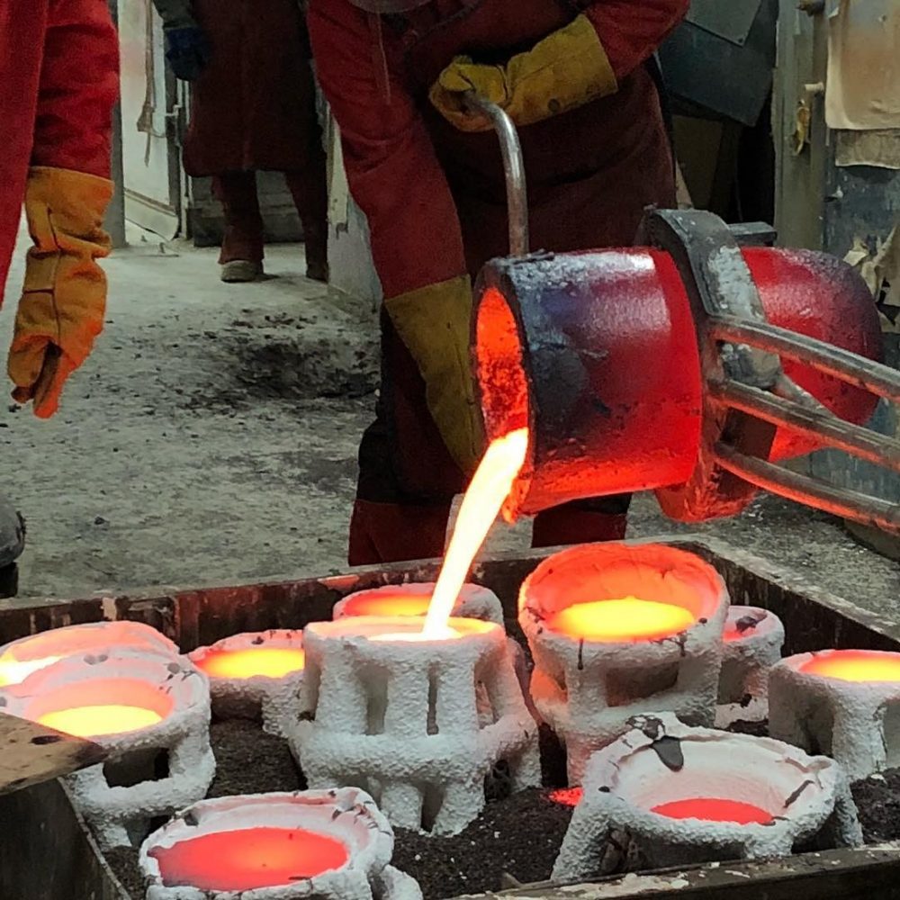 Casting at AB Fine Art Foundry in Poplar-image credit AB Fine Art Foundry