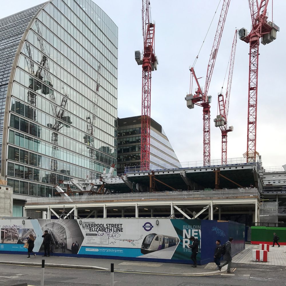 The Crossrail Elizabeth Line Station is on Moorgate