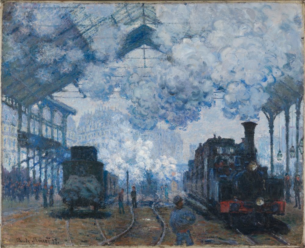 The Gare Saint-Lazare Arrival of a Train - by Monet