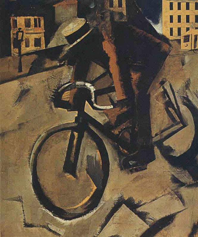 The Cyclist, 1916, by Mario Sironi. Courtesy Gaetani collection, Rome