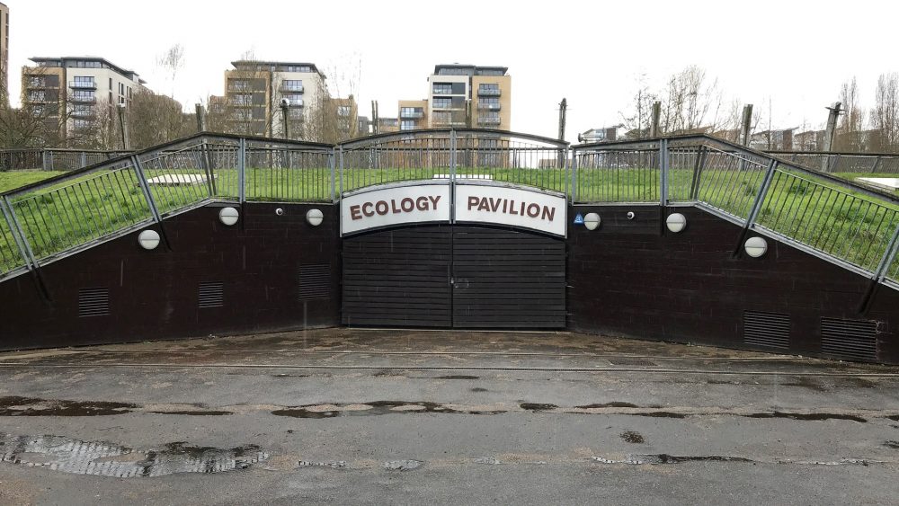 The Ecology Pavilion, closed. Mile End Park