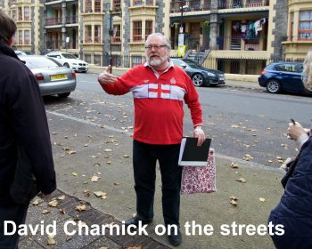 Tour Guide David Charnick on the streets