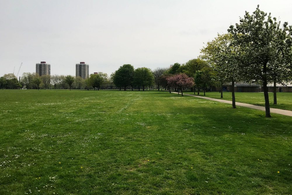 Victoria Park London E3. Quiet during coronavirus