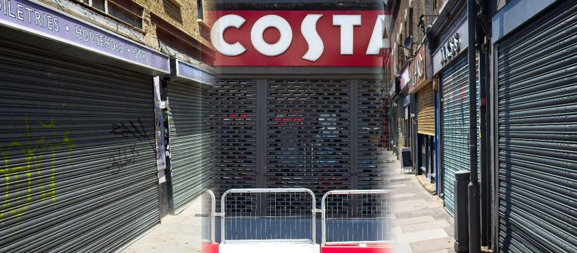 shuttered shops Roman Road Bow