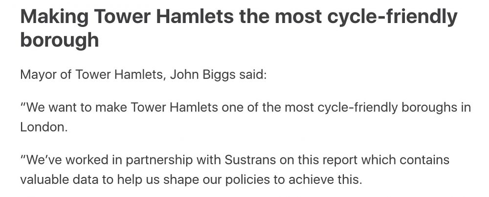 John Biggs working in partnership with Sustrans