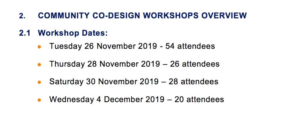 Number of attendees at the Bow area workshops