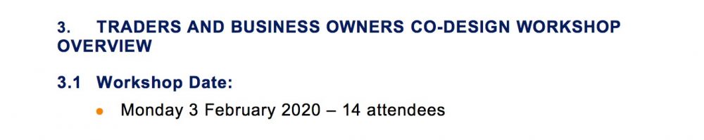 Only 14 attendees at the Bow area Traders and Businesse Owners workshop. Were numbers limited or were they not informed it was on?