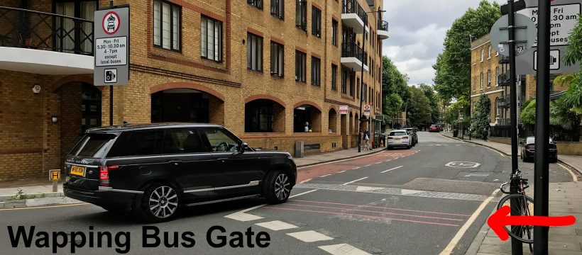 Wapping Bus Gate. It looks nothing like a gate