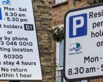 B1 & B2 parking signs in Bow