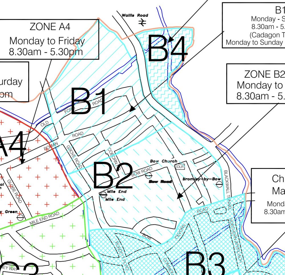 Current Bow Parking Zones