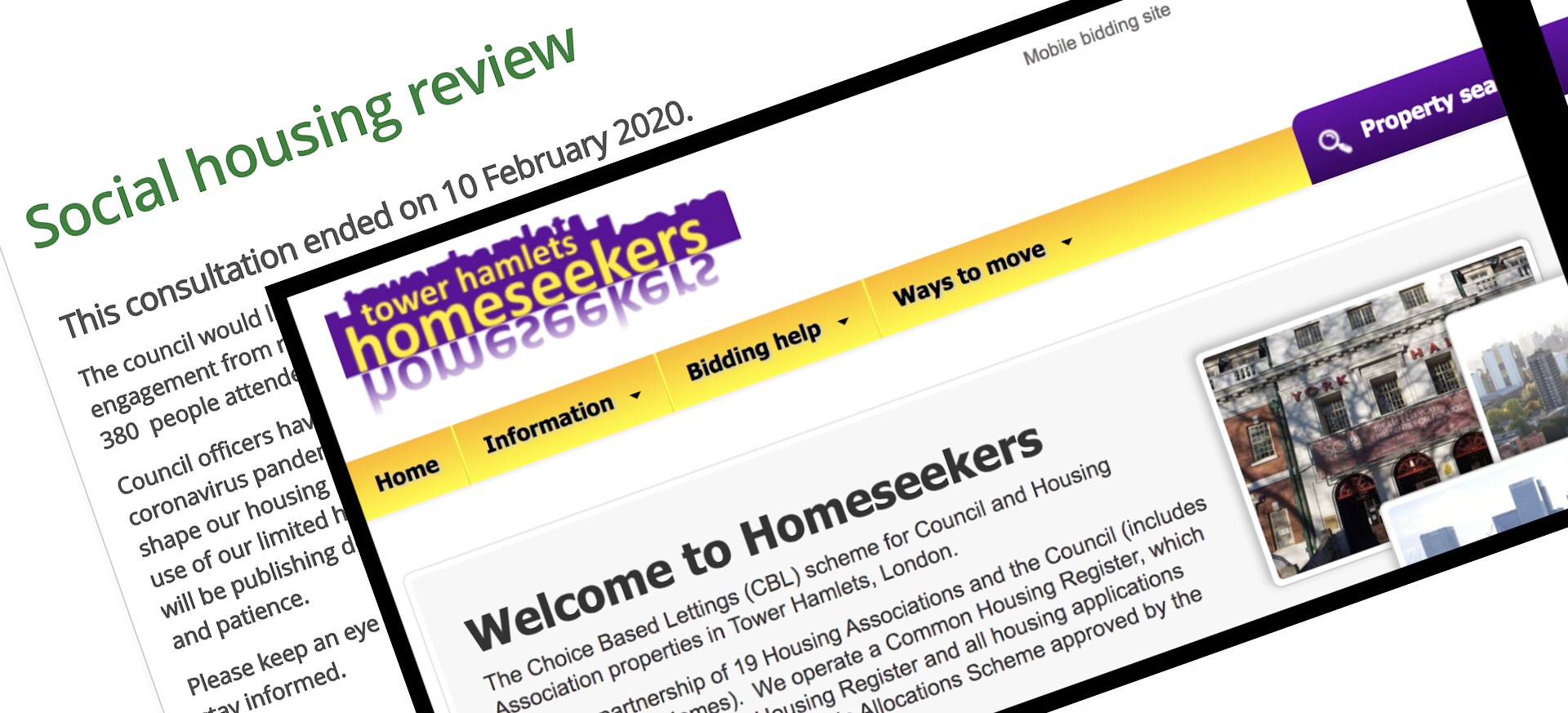 A decent home for all Tower Hamlets housing allocations policy Our Bow