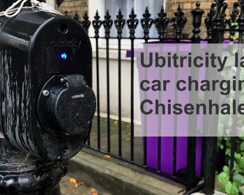Ubitricity charging point in Chisenhale Road, Bow