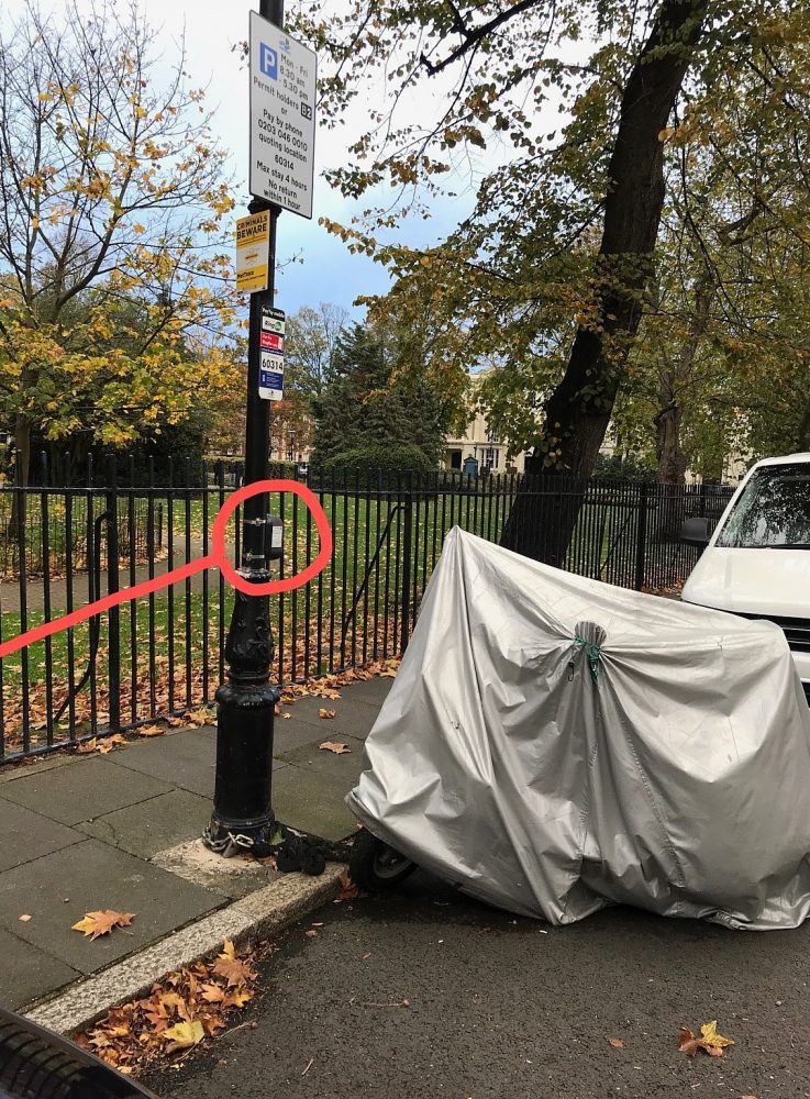 Uitbricity charging point Tredegar Square