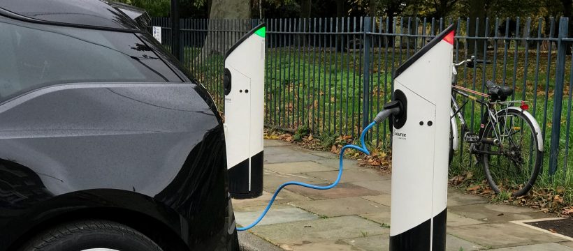 Source electric car chargers at St Marks Gate, Bow