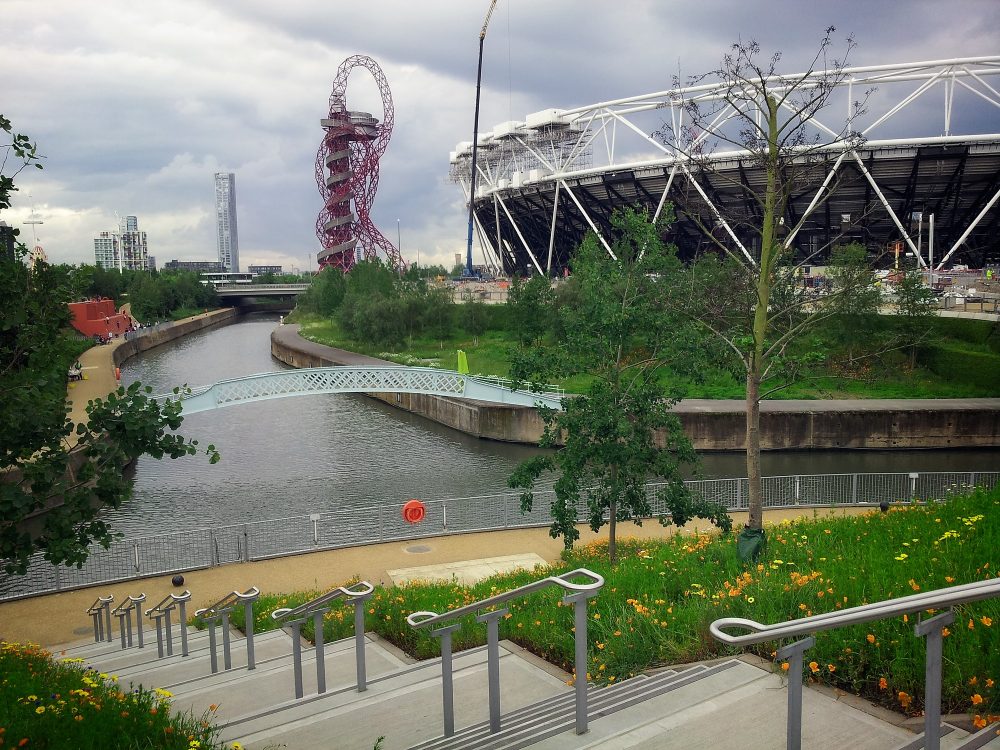 The London Stadium in 2014 being converted for West Ham FC