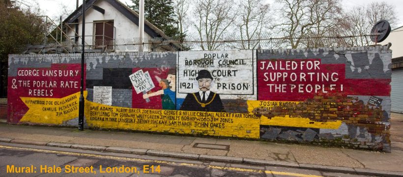 1921 Poplar Rates Strike mural, Hale Street London E14