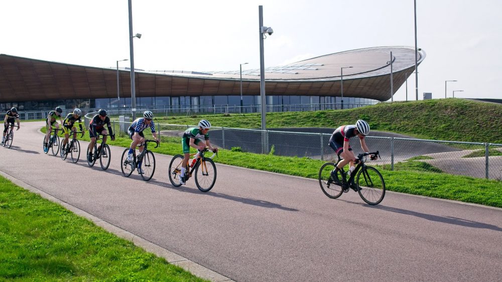 Road racing at the London Velodrome