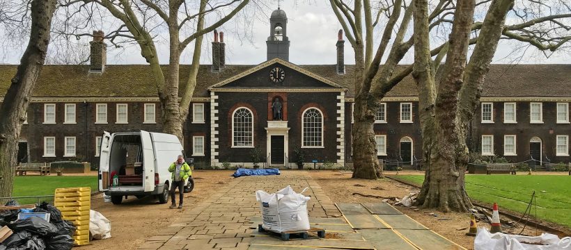 Geffrye Museum now renamed Museum of the Home, nears the end of its refurbishment. View from Kingsland Road.