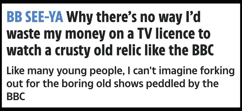 The Sun Feb 2018 on the BBC Licence Fee