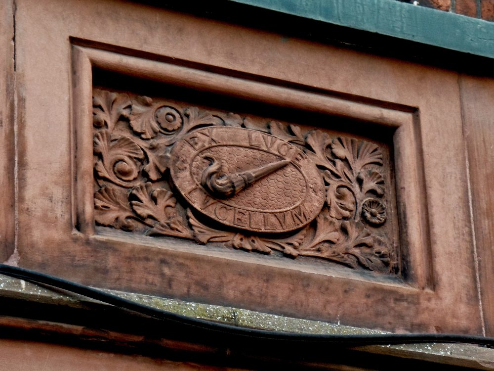 On the side of the gatehouse in Fairfield Road there is the inscription EX LUCE LUCELLUM. It means "out of light a little profit" which was to be the motto on the tax stamp stuck to each box of matches.