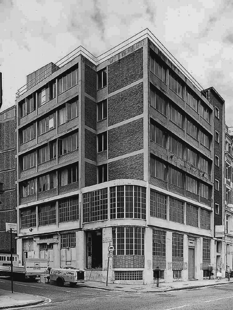 Daily Worker offices and print works Farringdon Road, By Goldfinger.