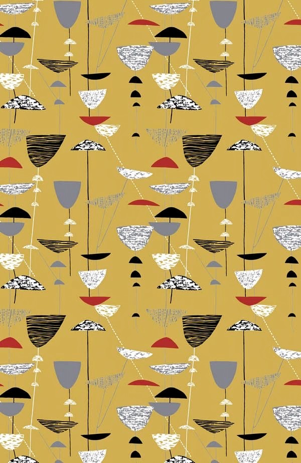 CCalyx, furnishing fabric by Lucienne Day, 1951