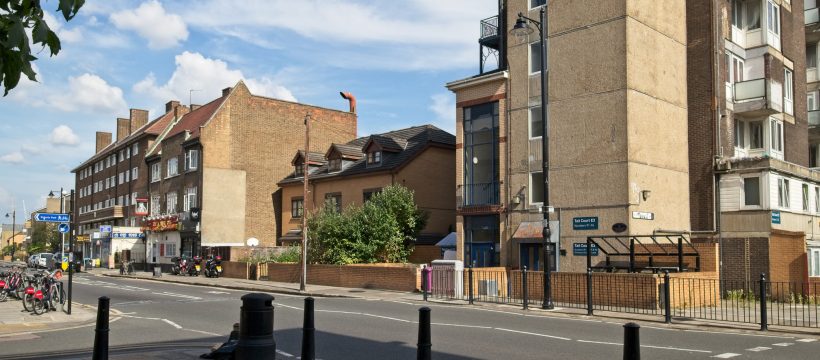 Site of Old Three Colts pub on Old Ford Road , Bow