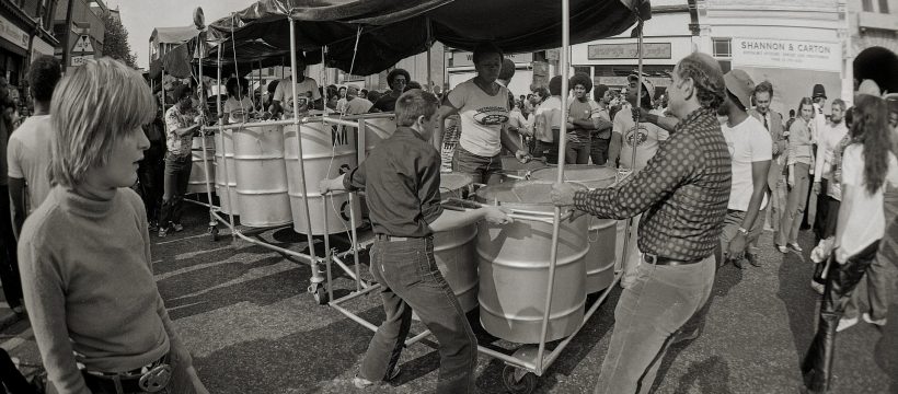 Drums Notting Hill Carnival about 1980