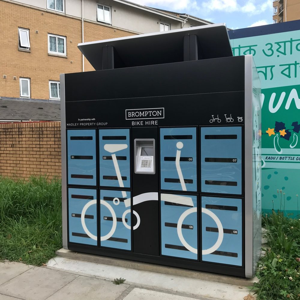 Brompton Bike Hire Machine near East India DLR station