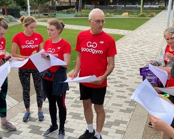 GoodGym members getting ready on St Stephen's Green