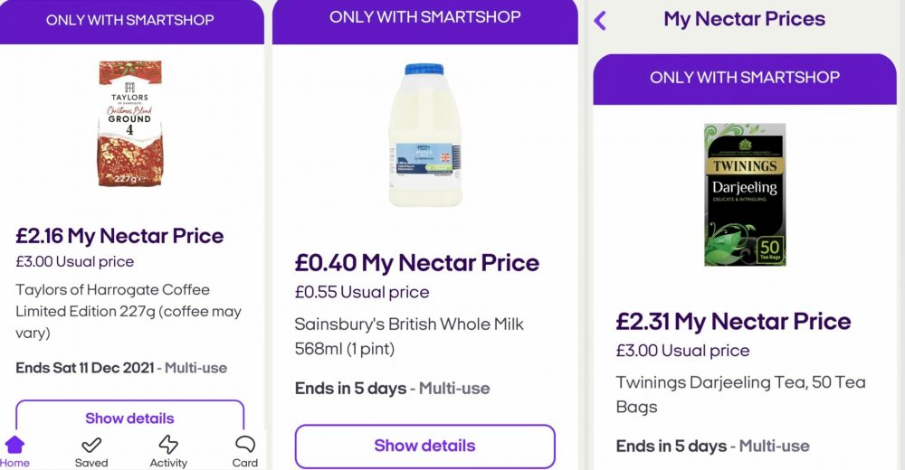 Sainsbury's Smartshop Offers at time of writing