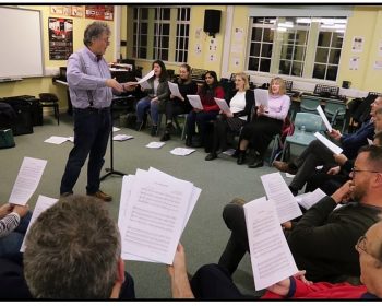 The Crofton Singers rehearsing