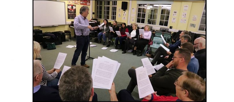 The Crofton Singers rehearsing