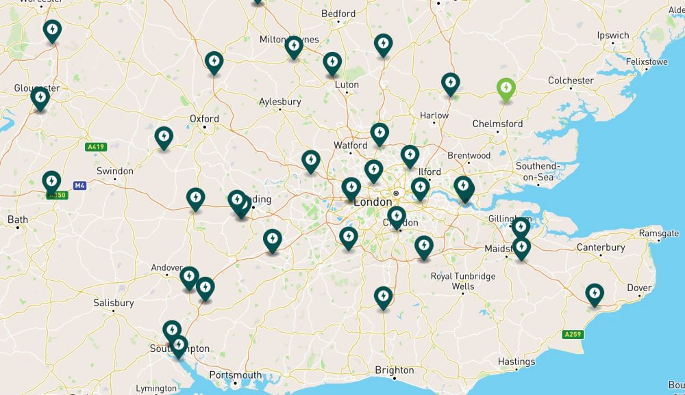 Gridserve electric car charing stations