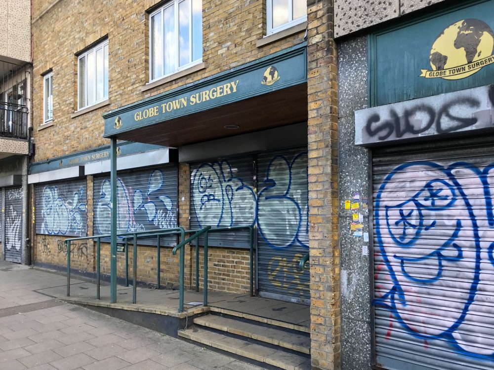 The old Globe Town Surgery which has become Suttons Wharf Health Centre