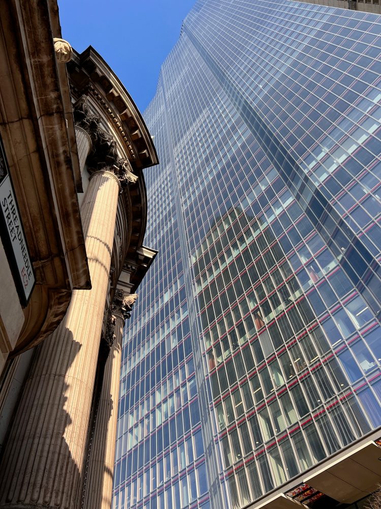 The old and the new. 22 Bishopsgate is huge.